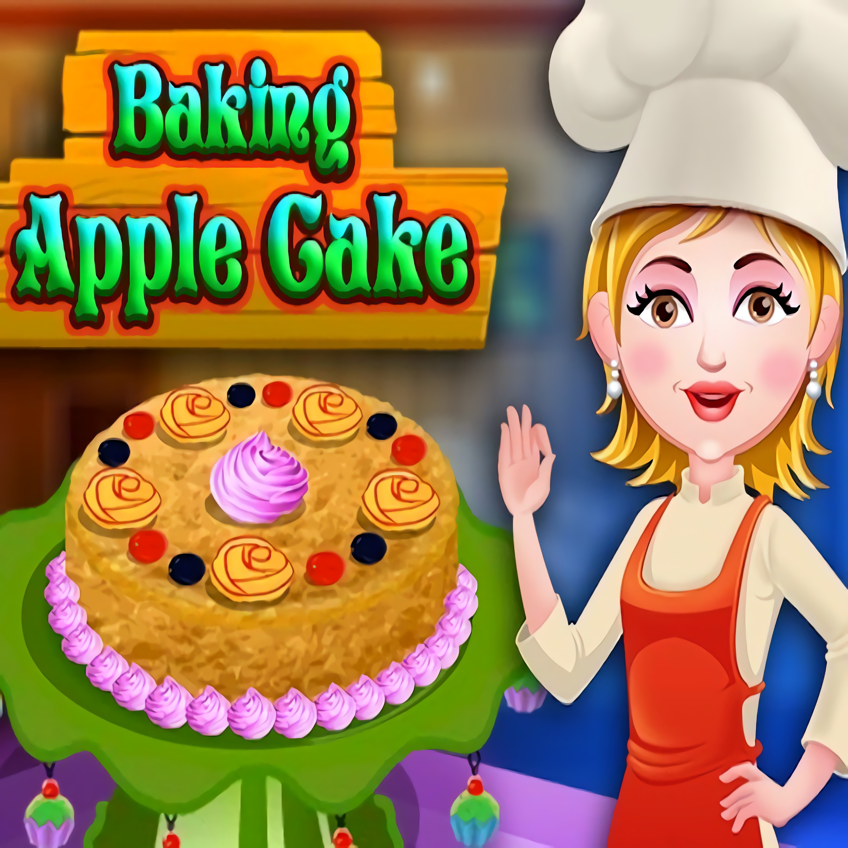 Baking Apple Cake - Baby Hazel