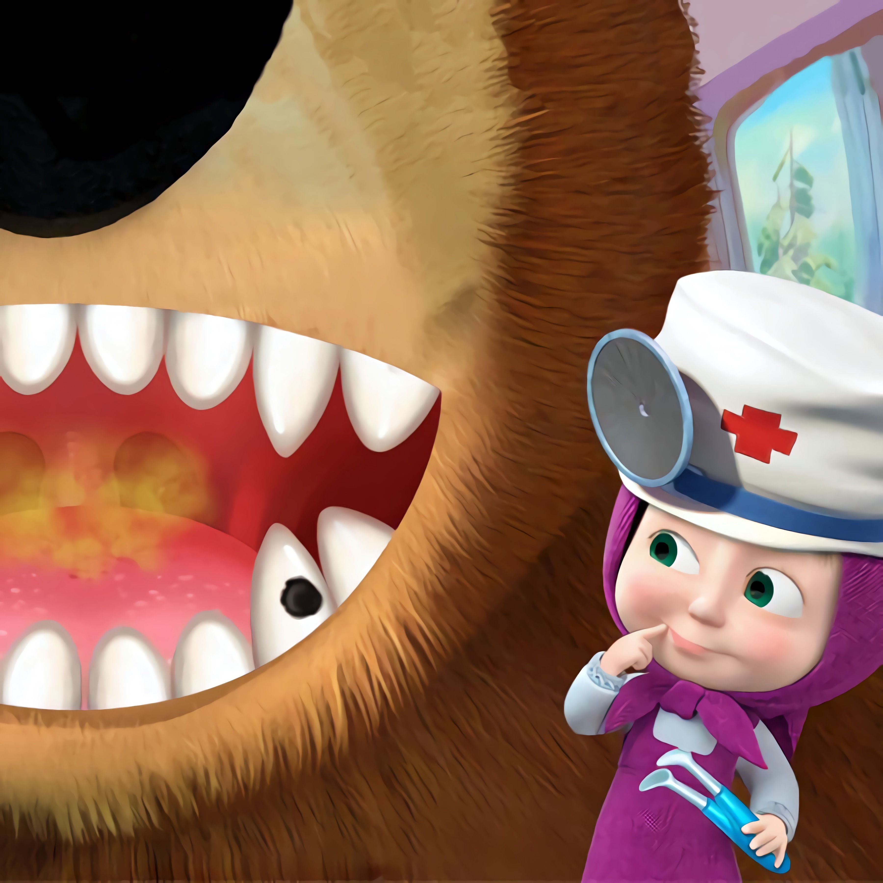 Girl and the Bear Dentist Game
