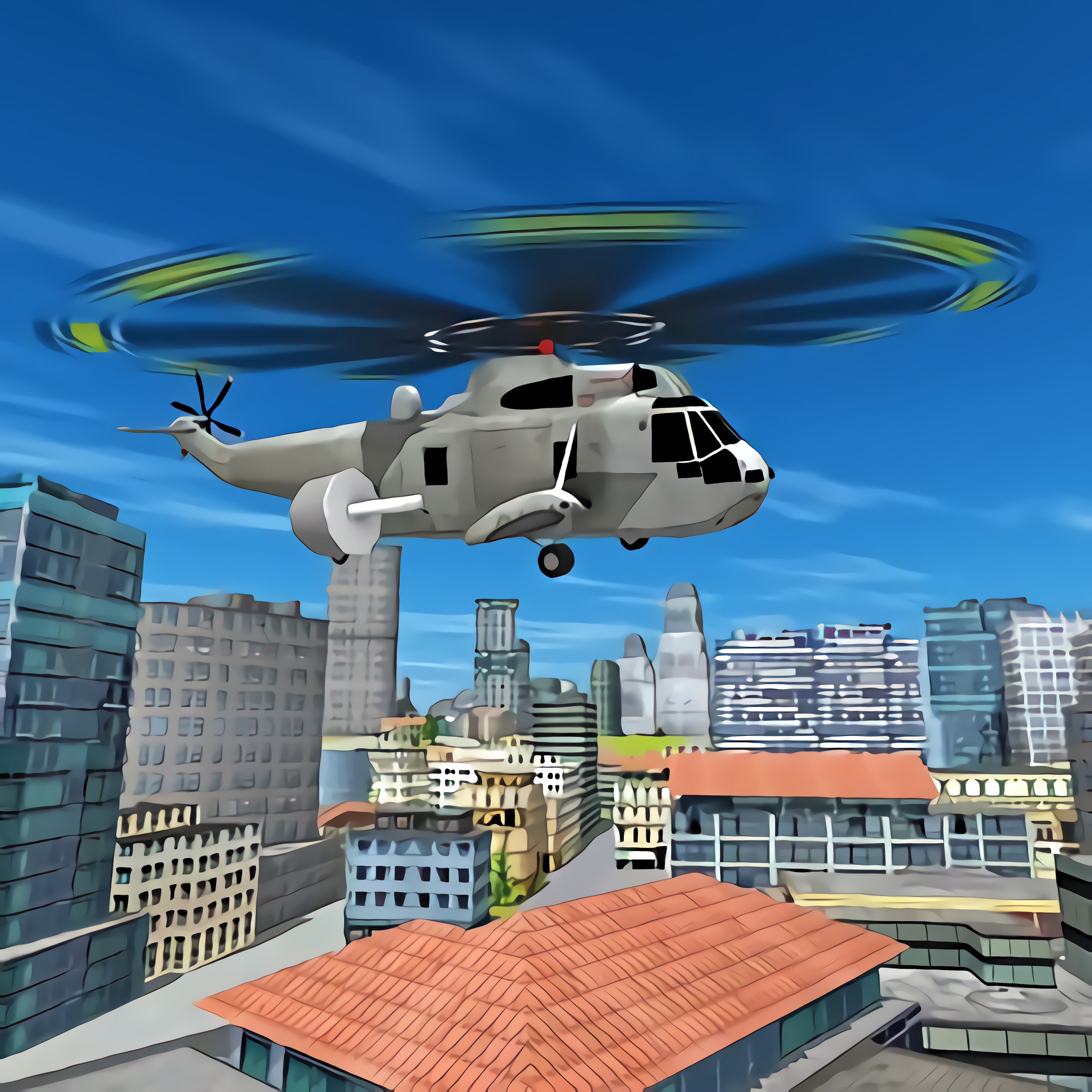 City Helicopter Simulator Game